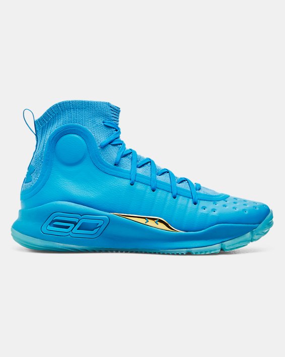 Men's UA Curry 4 Retro Basketball Shoes in Blue image number 0